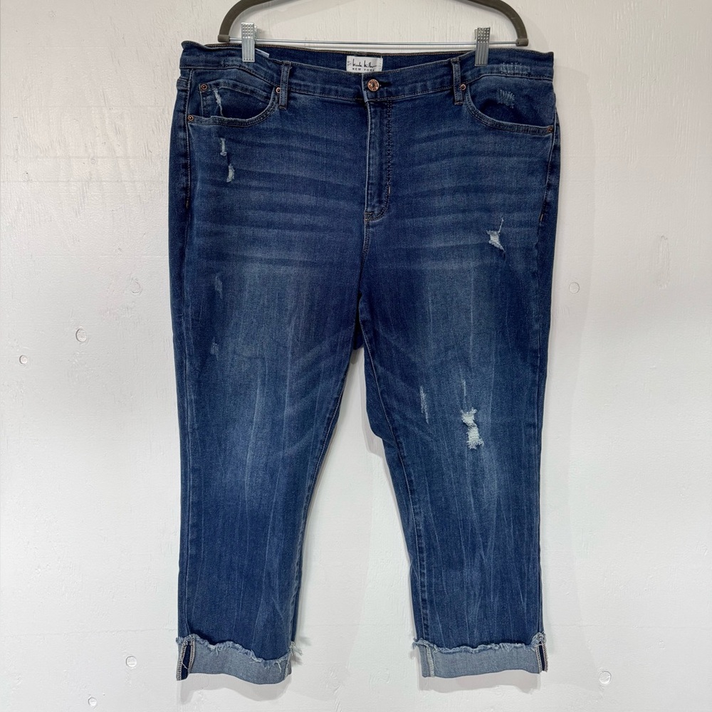 Nicole Miller SoHo skinny crop cuff jeans